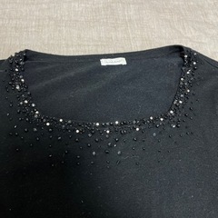 黒セーター　7分袖　あげますの画像