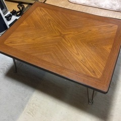 昭和 レトロ ちゃぶ台 脚折 座卓 アンティーク家具 古道具 和家具 折り畳み式の画像