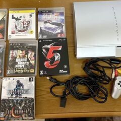 PS3 本体　プレイステーション3　CECHL00 　ソフト　コ...