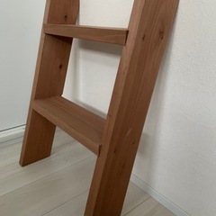 ラダーラック ウォールシェルフ  幅45cm 2段　木製