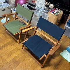 折りたたみローチェア　２脚セットの画像