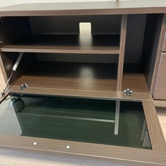 ニトリ　テレビ台　ブラウン　キャスター付の画像