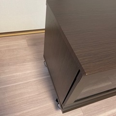 ニトリ　テレビ台　ブラウン　キャスター付の画像