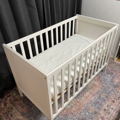 ※交渉中※【直接お渡し限定】IKEAベビーベッド（マットレスなど...
