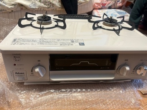 二口ガスコンロ　パロマ　IC-S37K SH-R 白