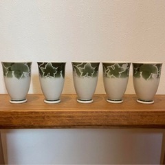 湯のみ 5客 カップ 昭和レトロ