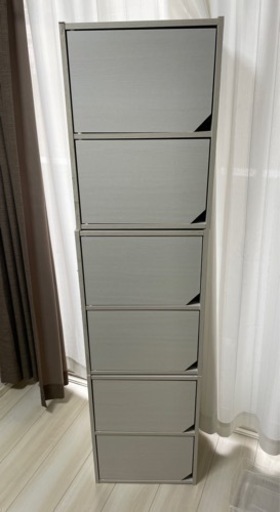 【お譲り先決まりました】カラーボックス　扉付き　収納　アイリスオーヤマ