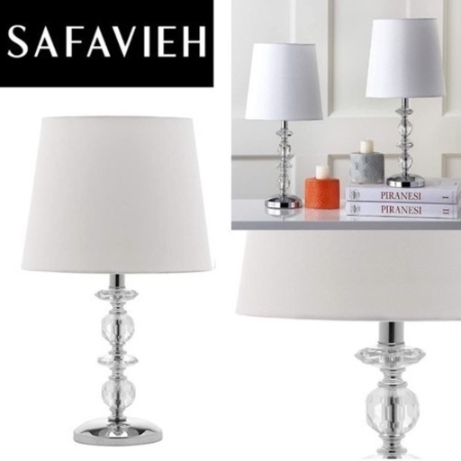 新品 未開封 【Safavieh】サファヴィア テーブルライト 38cm 2set クリスタル