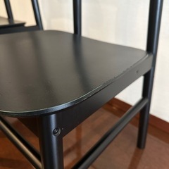 IKEA イケア RÖNNINGE ロッニンゲ ダイニングチェア ブラック 二脚セットの画像