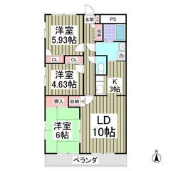 💙💙フリーレント1ヶ月付き😍敷礼０！《3LDK》伊勢崎市🐻新伊勢...