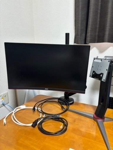 ゲーミングモニター最大165hz＆モニターアーム
