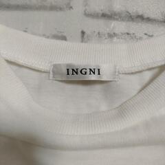 INGNI イング 刺繍2段ロゴロングTシャツ オフホワイト Ｆ   @pananaの画像