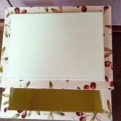 収納スツール～お好きなクロスに貼り替えての画像