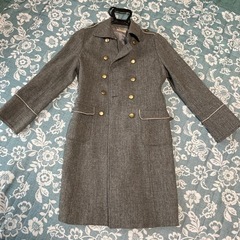 ロングコート　ウール100% グレー　レディース　再値下げします...