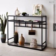 Noisette/ノワゼット アイアンコンソールテーブル 幅90cm高さ73.5cmの画像