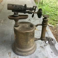 【売約済】⑦ジャンク扱い現状品 トーチランプ 昭和レトロ ガソリントーチ 灯油バーナー 真鍮製の画像