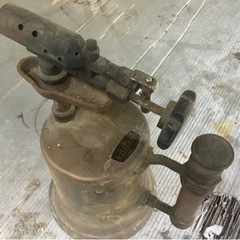 【売約済】⑦ジャンク扱い現状品 トーチランプ 昭和レトロ ガソリントーチ 灯油バーナー 真鍮製の画像