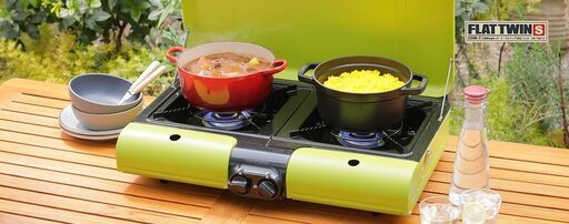 【店頭引き取り限定】カセットガステーブルトップBBQこんろ “フラットツイン・S”イワタニ Iwatani CB-TBG-2