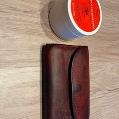 英国王室御用達WHC三つ折り財布　10年物　専用ワックス付属