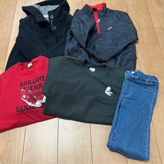 子供服　140 コート、パーカー、トレーナー、パンツ5点セット
