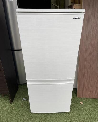 【Ｍ】SHARP　シャープ　2ドア冷蔵庫　SJ-D14E-W　動作良好！！