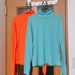 ソフトリブタートルネックT(長袖)(ややゆったり)2色セット
