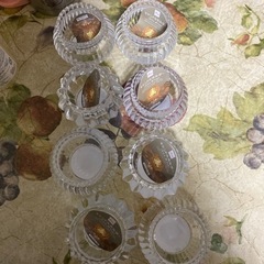 ガラスキャンドル　ホルダーとキャンドルセットの画像