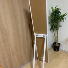 姿見　スタンドミラー　ホワイトの画像