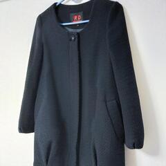 2way　ノーカラーコート　黒の画像
