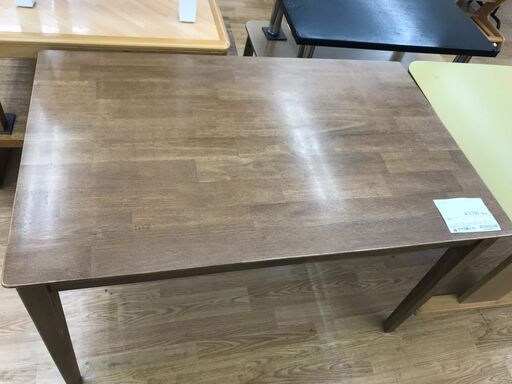 ★ジモティ割あり★  テーブル 茶 H70×W120×D75 クリーニング済み KJ3548