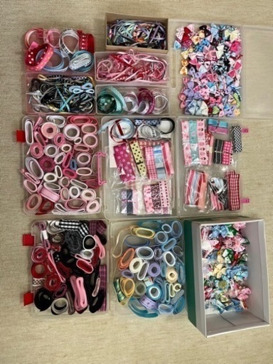 【まとめ売り】リボン&デコパーツ、素材など多数