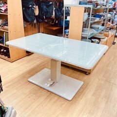 【REGASTOCK 川崎店】大型昇降テーブル ホワイト ソファ...