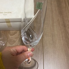 クリスタルグラス2個セット　箱付きの画像
