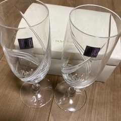 クリスタルグラス2個セット　箱付き