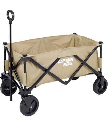 【新品未開封】キャプテンスタッグ　4輪キャリー　ベージュ