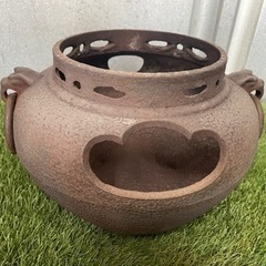 茶釜　南部鉄器　茶道具　灰皿　風炉釜　インテリア　 口直径18c...