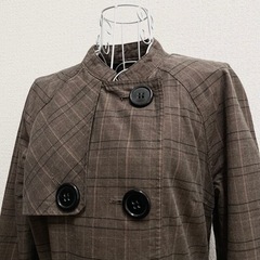 決定済み　H&M ロング　トレンチ　コート　チェック柄　アウターの画像