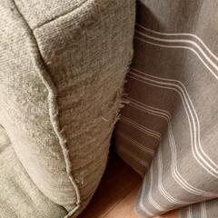 リクライニングソファベッド へたり、シミ、ほつれアリの画像