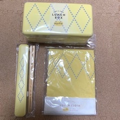 【未使用】ランチボックス お弁当箱　お弁当包み　お箸とケース　セットで