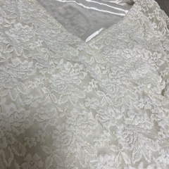 白レース　トップス7分袖　あげますの画像