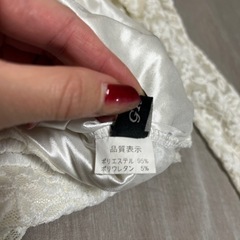 白レース　トップス7分袖　あげますの画像
