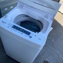 北九州市内配送無料　保証付き　2020年　洗濯機 縦型 一人暮らし 5.5kg 簡易乾燥機能付洗濯機 ハイセンス Hisense HW-K55E コンパクト シンプル 時短機能付 予約機能付