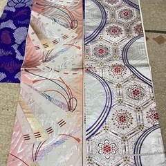 振袖　藍色　青紫　絞り　帯2つセットの画像