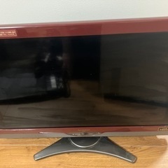 ジャンク　テレビ　SHARP 32型　レッド