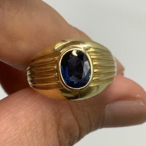 750 18金　サファイヤリング　1.49ct 8.8g