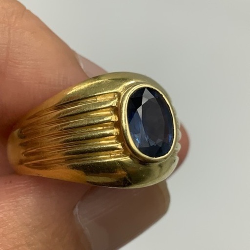 750 18金　サファイヤリング　1.49ct 8.8g