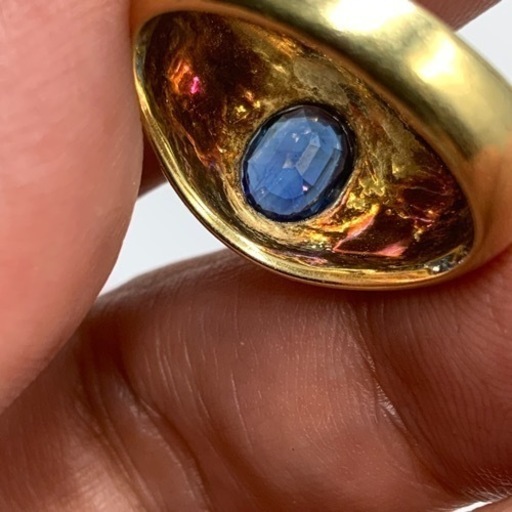 750 18金　サファイヤリング　1.49ct 8.8g