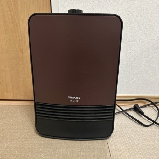 山善　セラミックファンヒーター　ブラウン