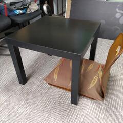 美品 IKEAテーブルと 木座椅子と クッション