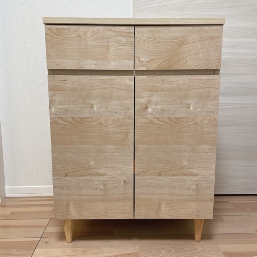 ベルメゾン 北欧リビングキャビネット ナチュラル 新品未使用